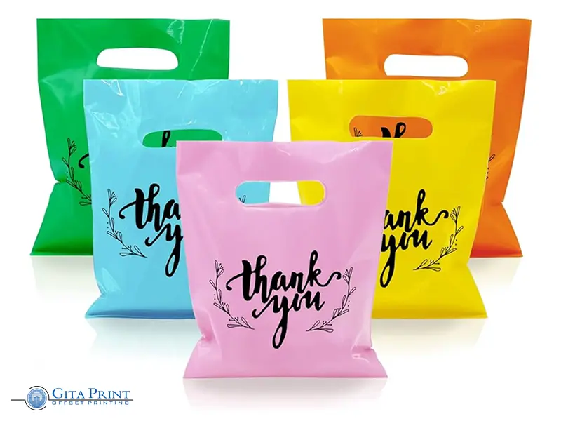 Goodie bag dengan cetakan print "Thank You"